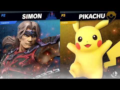 Calabrel (Simon) vs DarkP0tat0 (Pikachu, Mewtwo) - Smash Ultimate 6.1.0
