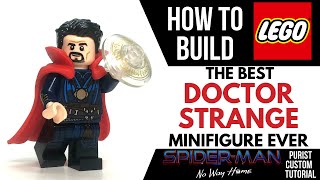HOW TO Build the BEST LEGO DOCTOR STRANGE Minifigure Ever! - Purist Custom Tutorial