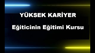 EĞİTİCİNİN EĞİTİMİ KURS PROGRAM TANITIM VİDEO