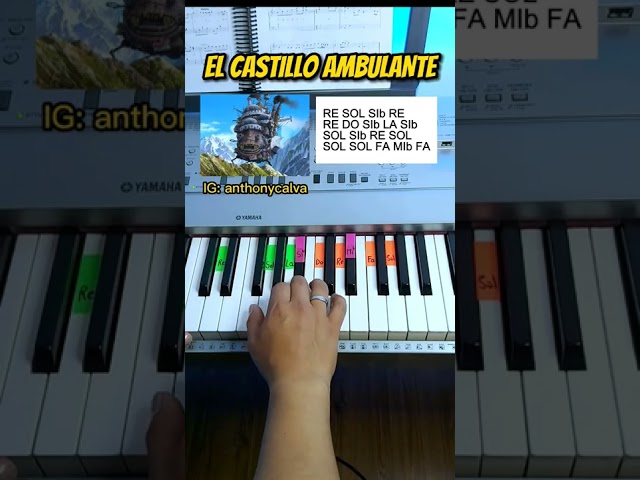 Vídeo relacionado con Piano Fácil de Studio Ghibli para Principiantes: Formato de Notas Grandes con Letras y Digitaciones