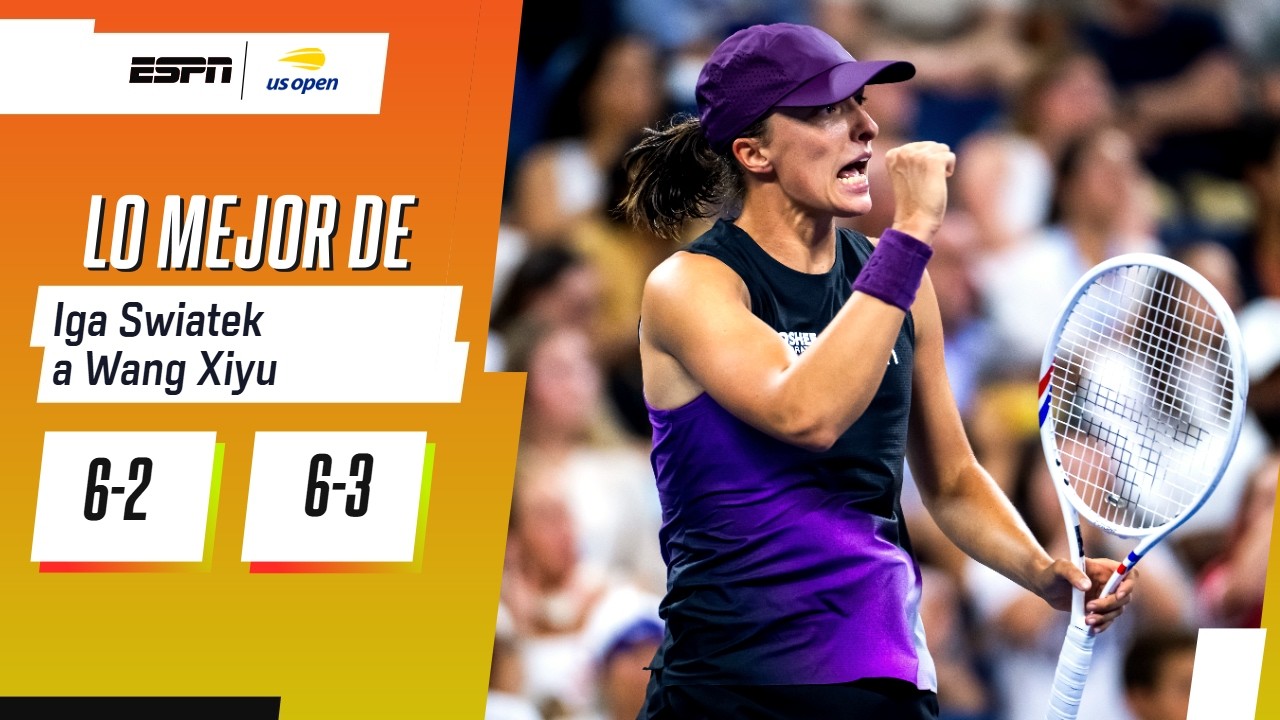 SWIATEK ARROLLÓ A WANG Y AVANZÓ A LA SEGUNDA RONDA DEL US OPEN | Swiatek 6-2 6-3 Wang | RESUMEN
