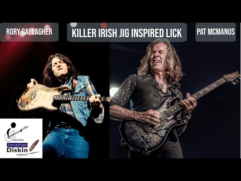KILLER IRISH JIG GUITAR LICK: Rory Gallagher| Pat McManus |How to Play| Triplet Lick| Key of Dm|