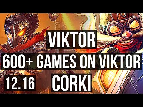VIKTOR vs CORKI (MID) | 9/1/8, 600+ games, Legendary | EUW Master | 12.16