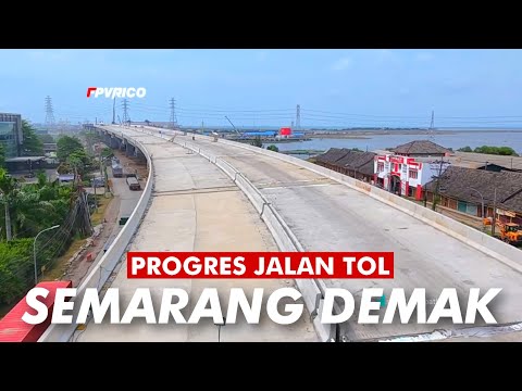 PROGRES TOL SEMARANG DEMAK VIDEO DRONE FOOTAGE | TOL TANGGUL LAUT MATRAS BAMBU TERBARU
