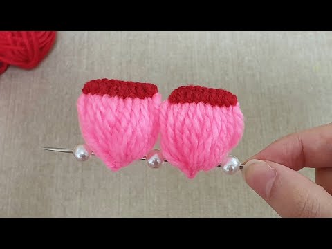 Amazing Flower Craft Ideas with Woolen - Hand Embroidery Trick - Sewing Hack - Easy Woolen Making