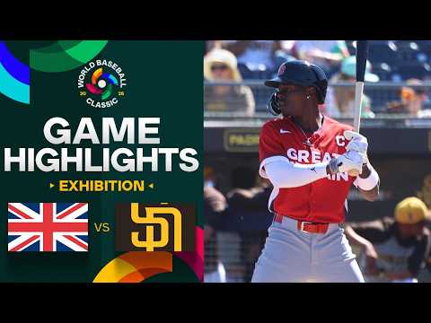 Great Britain vs. Padres 2026 World Baseball Classic | Exhibition Game Highlights