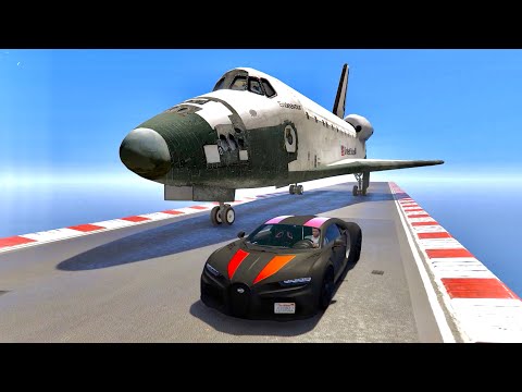 Bugatti Chiron Super Sport 300 + vs NASA Space Shuttle - Drag Race 20 KM