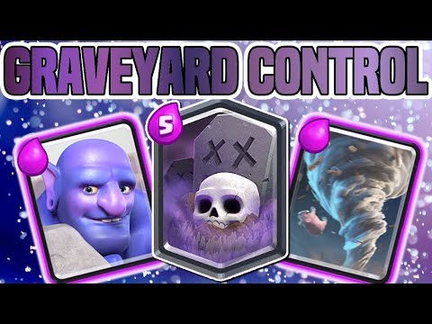 12 WINS! Graveyard Freeze Control Deck LIVE Grand Challenge Gameplay - Clash Royale