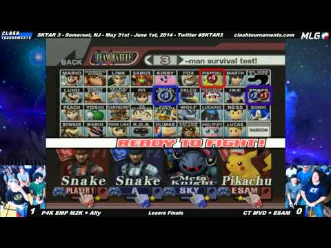 SKTAR 3 - ESAM + CT MVD vs Ally + P4K EMP Mew2King - Losers Finals - SSBB
