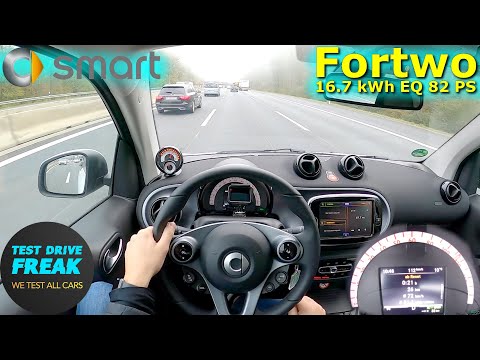 2022 Smart Fortwo Electric Drive EQ 82 PS TOP SPEED GERMAN AUTOBAHN DRIVE POV