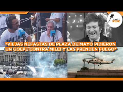 The old women of Plaza de Mayo called for a coup against Milei in Congress and were set on fire.