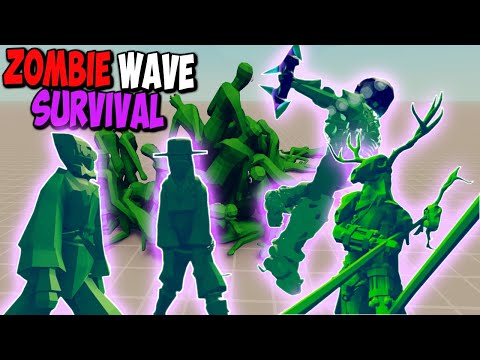 Zombie Invasion! TABS Mod Units Wave Survival Mode - Totally Accurate Battle Simulator GAMEPLAY