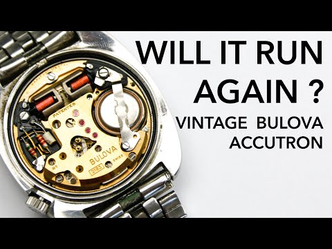 VINTAGE BULOVA ACCUTRON 762 BATTERY CHANGE - Tuning Fork Movement 2182 N1 Watch Repair