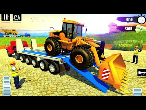 Construction Machine Transport -Truck Transport - Android Gameplay - Excavator Driving Simulator #9