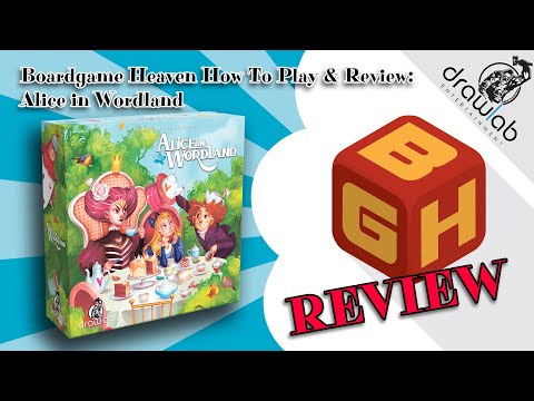 Boardgame Heaven Unboxing, How To Play & Review 178: Alice in wordland (Drawlab)