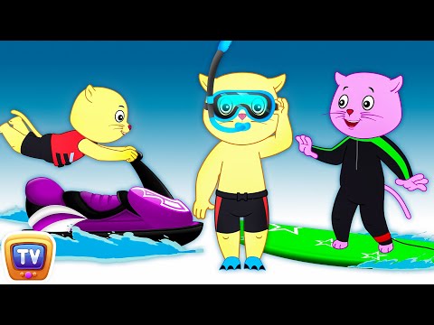 Three Little Kittens Went To The Beach - Nursery Rhymes by Cutians™ | ChuChu TV Kids Songs