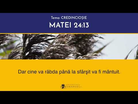 049 Memorează Scriptura! ~ Matei 24:13 ~