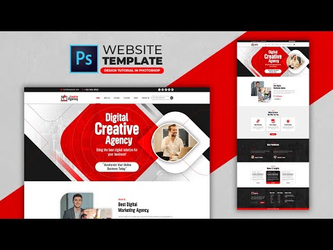 How to Design a Business Website Template Adobe Photoshop Tutorial Speed Art Grafix Mentor