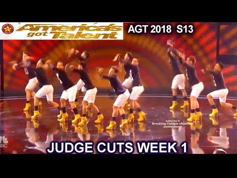 Junior New System JNS FILIPINO Dance Group in High Heels America's Got Talent 2018 Judge Cuts 1 AGT