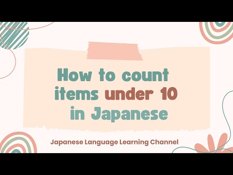MUST KNOW Japanese counting numbers under 10 /Beginner /Japanese learning /JLPT N5