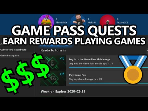 Xbox Game Pass Quests - Earn Money Playing Games (using Microsoft Rewards)