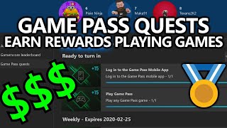 Xbox Game Pass Quests - Earn Money Playing Games (using Microsoft Rewards)