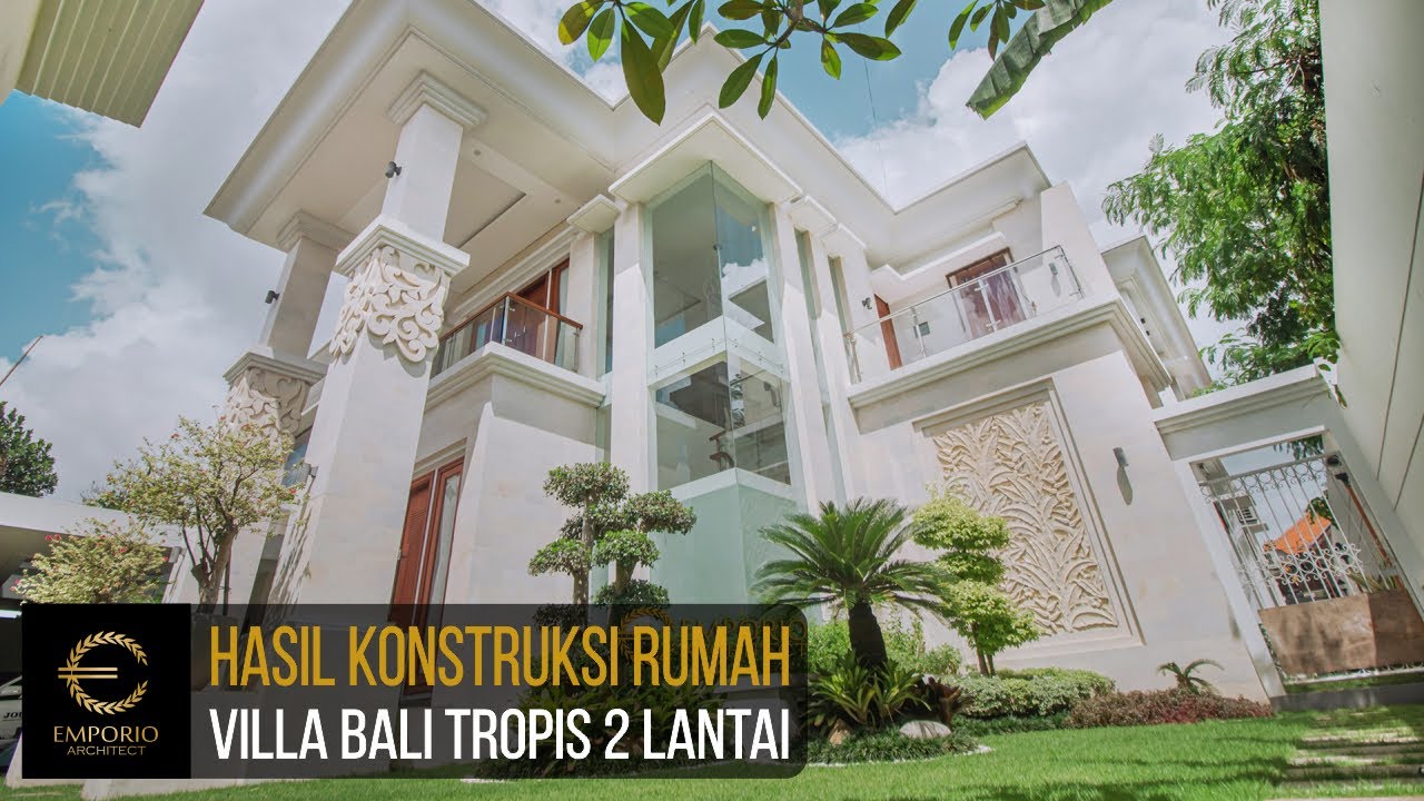 Video Jasa Arsitek Hasil Konstruksi Bangunan Bali Modern 2 Lantai Lebar 23 m, Luas Bangunan 670 m<sup>2</sup>
