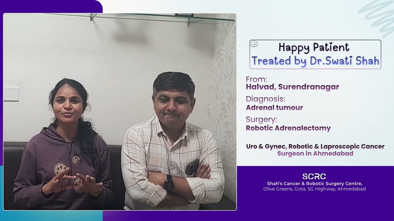 Happy patient with Robotic Adrenalectomy for Adrenal tumour