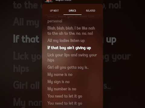 NO (untouchable) - meghan Trainor 🎧👸🏻#song #lyrics #ytmusic #The MusicVerse