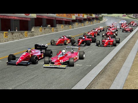 Ferrari F1 2018 vs All Ferrari F1 Cars - Old Spa