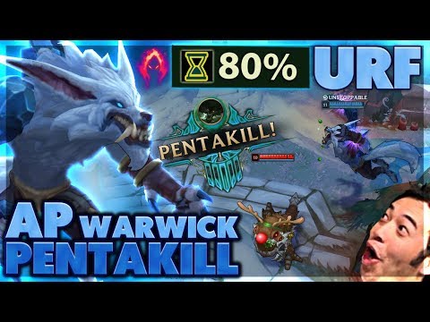1,000+ HEALS & GLOBAL SNIPES | 80% COOLDOWN MADNESS | AP URF WARWICK PENTAKILL - BunnyFuFuu