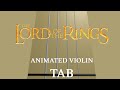 Concerning Hobbits from The Lords of the Rings - Animated Violin Tab