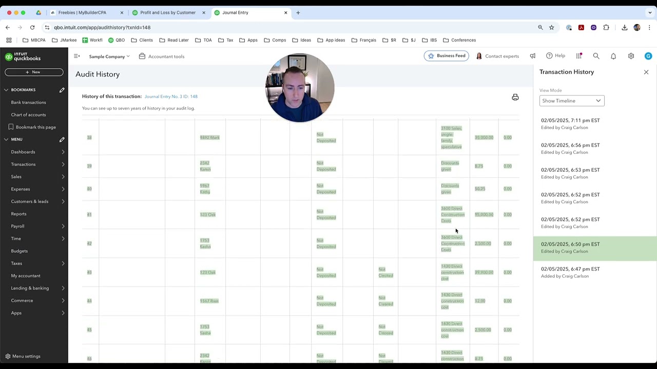 How to Use the Audit History in QuickBooks Online