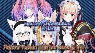 Meccha Chameleon with Pekora Marine Fubuki Nene & Vivi (Nene's hot start) EN SUBS