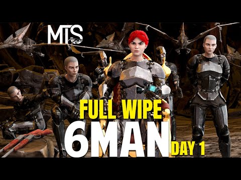 [FULL WIPE] HOW A 6MAN STARTS DAY 1 ON MTS - MTS 6MAN - ARK: Survival Evolved