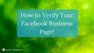 How To Verify Your Business Facebook Page Instantly 2018