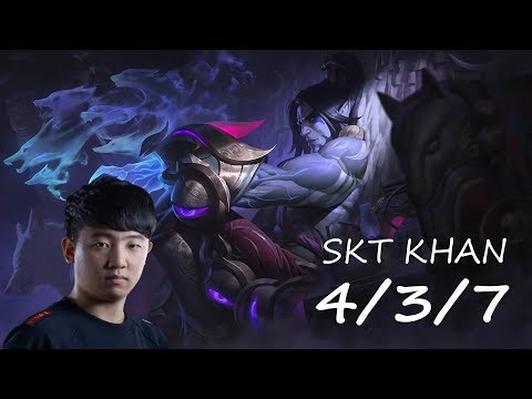 T1 Khan Stream: Khan Sylas KDA 4/3/7.