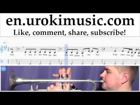 Trumpet lessons Carly Rae Jepsen - Call Me Maybe Sheet Music Tutorial Part#2 um-352