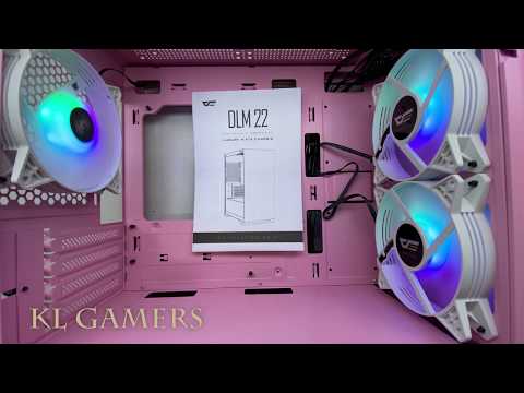 AIGO DARKFLASH DLM22 TG M-ATX CHASSIS  PINK TEMPERED GLASS PC Case