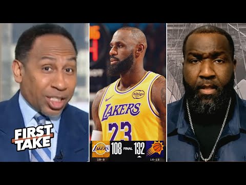 FIRST TAKE | Lakers are the fake contenders - Stephen A. reacts Suns beat LeBron without Luka Doncic