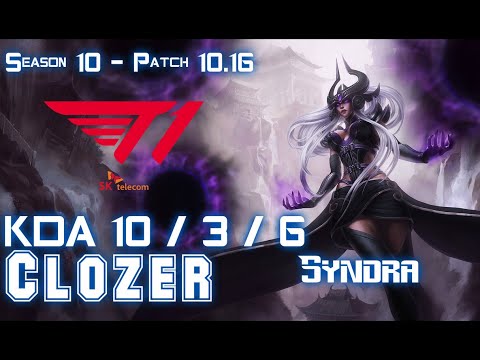 T1 Clozer SYNDRA vs LUCIAN Mid - Patch 10.16 KR Ranked