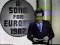 A Song For Europe 1982 With Terry Wogan Poor Quality