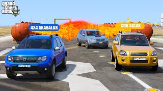 UCUZ 4X4 ARABALAR ALEVDEN GEÇ SAĞLAM KAL PARKURUNDA  GTA 5