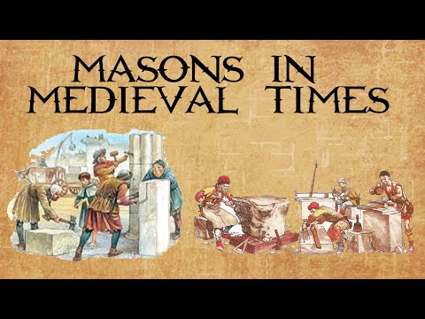 Masons in medieval times, medieval architecture, stone architecture, stonemason medieval times.