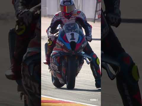 Toprak's whobble at Turn 1 in motion 😳 | 2025 #AragonWorldSBK 🇪🇸