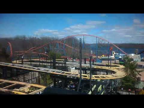 Front row point of view footage of Gotham City Gauntlet Escape from Arkham Asylum