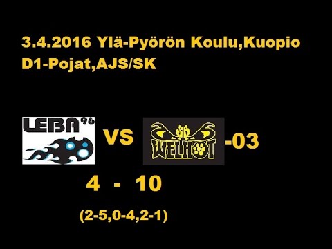 Kooste 3.4.2016 Kuopio(D1) LeBa-96 - SB Welhot-03 4-10(2-5,0-4,2-1)