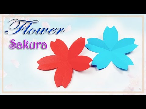 How to make cherry blossom paper flower easy - Origami Cherry Blossom Tutorial - fast and easy