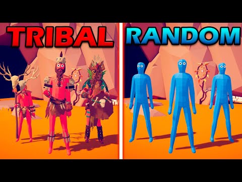TRIBAL TEAM vs RANDOM UNITS TEAM - Totally Accurate Battle Simulator | TABS