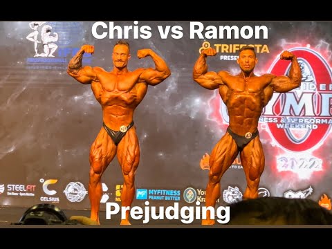 Cbum vs Ramon - final callout at the PREJUDGING of 2022 Classic Olympia